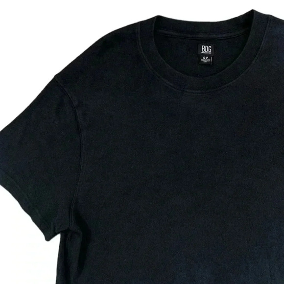 BDG Black Cropped Boxy Tee - Picture 1 of 10